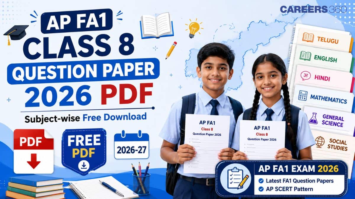 AP FA1 Class 8 Question Paper 2026 PDF with Answer Key -Telugu, Maths ...