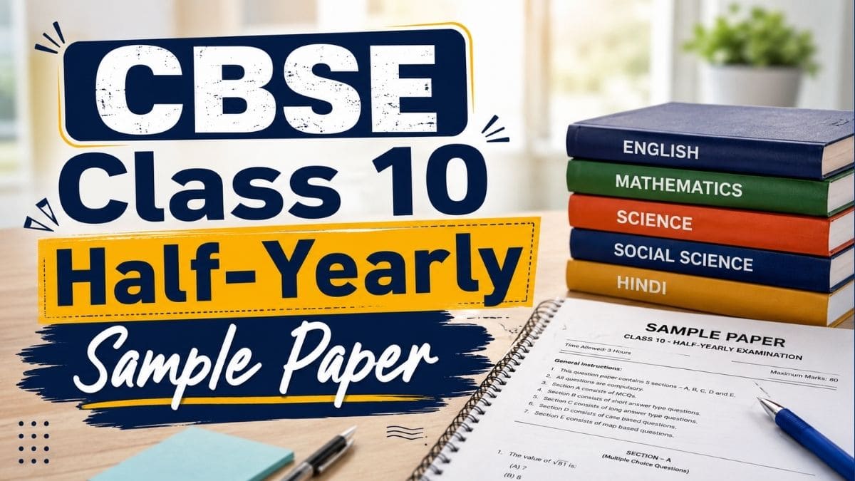 CBSE Class 10 Half-Yearly Sample Paper 2026 - Maths, Science, English, Hindi