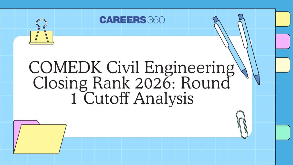 COMEDK Civil Engineering Closing Rank 2026: Round 1 Cutoff Analysis