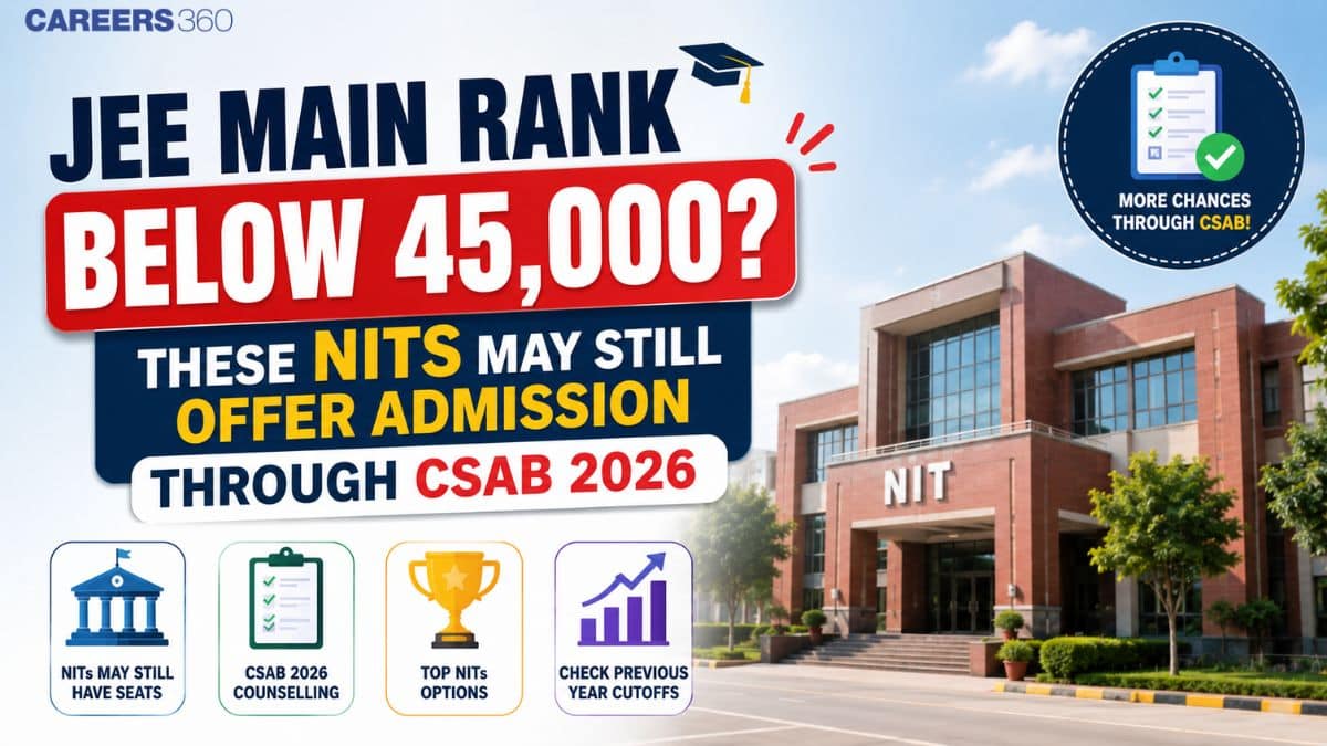 JEE Main Rank Below 45,000? These NITs May Still Offer Admission Through CSAB 2026