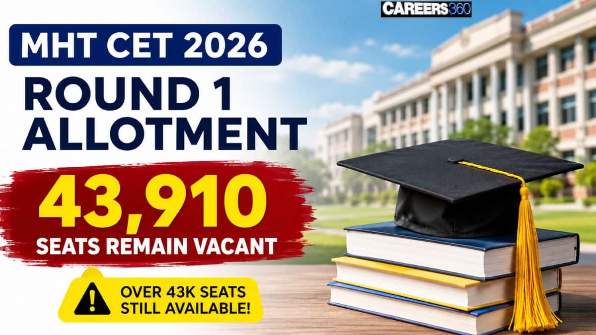MHT CET 2026 Round 1 Allotment: 43,910 Seats Remain Unfilled; CAP Round 2 Registration