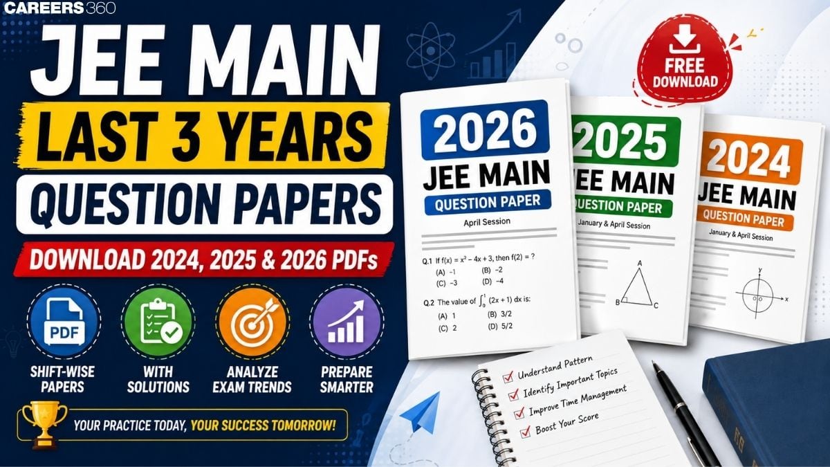 JEE Main Last 3 Years Question Papers: Download 2024, 2025 & 2026 PDFs