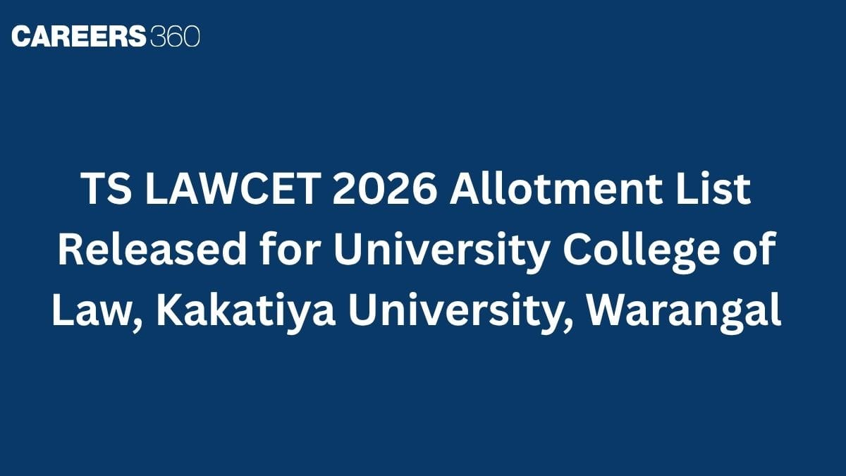 TS LAWCET 2026 Allotment List Released for University College of Law, Kakatiya University, Warangal