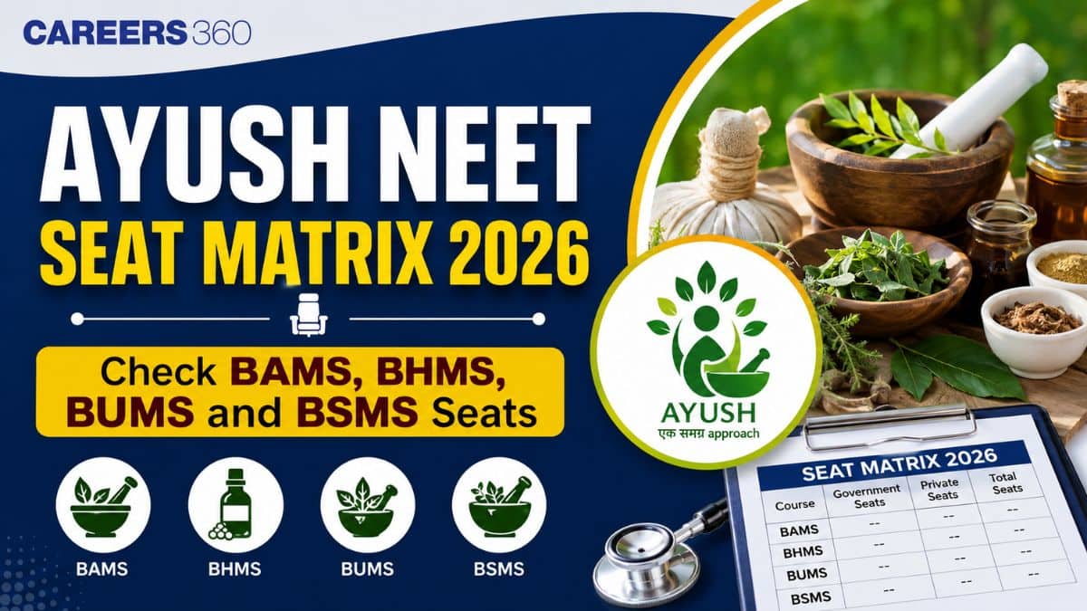 AYUSH NEET Seat Matrix 2026: State-Wise BAMS, BHMS, BUMS & BSMS Seats - Careers360