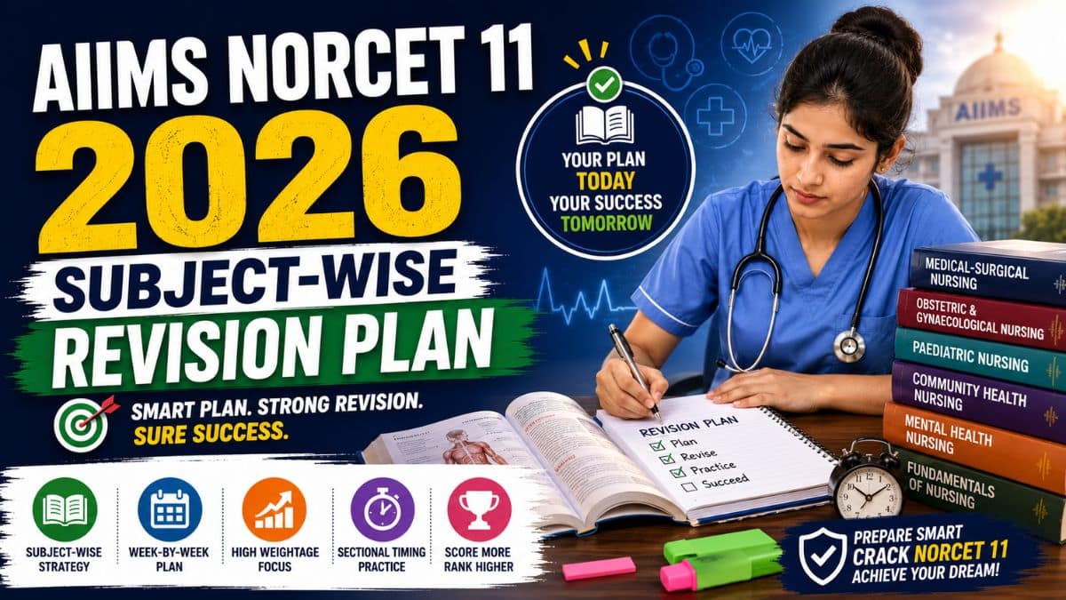 AIIMS NORCET 11 2026 Subject-Wise Revision Plan: Top Strategies to Crack the Exam