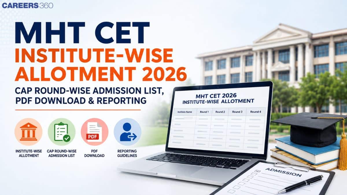 MHT CET Institute Wise Allotment 2026: CAP Round-Wise Admission List, PDF Download, Reporting
