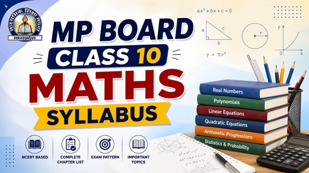 MP Board Class 10 Maths Syllabus 2026-27 PDF Download: Complete Syllabus Chapter-Wise