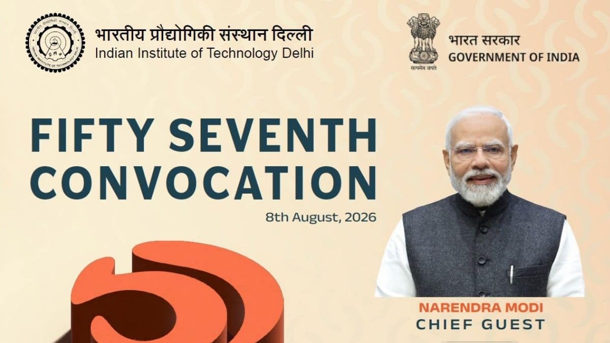 पीएम नरेंद्र मोदी आईआईटी दिल्ली दीक्षांत समारोह 2026 में मुख्य अतिथि के रूप में शामिल हुए। (इमेज-आधिकारिक एक्स/IIT-D)