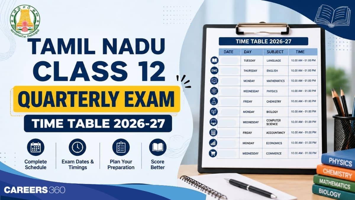 Tamil Nadu Class 12 Quarterly Exam Time Table 2026-27: Check Subject-Wise Dates