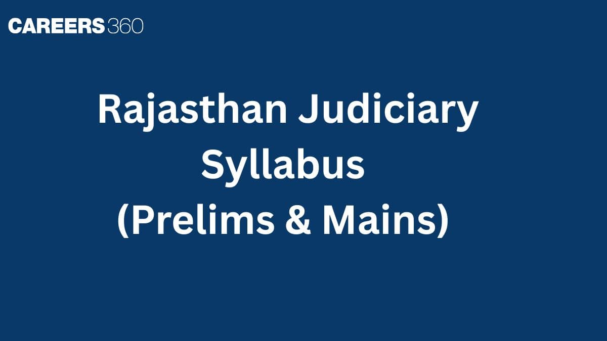 Rajasthan Judiciary Syllabus 2026 (Prelims & Mains): Exam Pattern