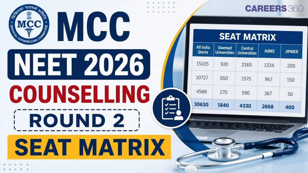 MCC NEET 2026 Counselling Round 2 Seat Matrix: Direct Link at mcc.nic.in