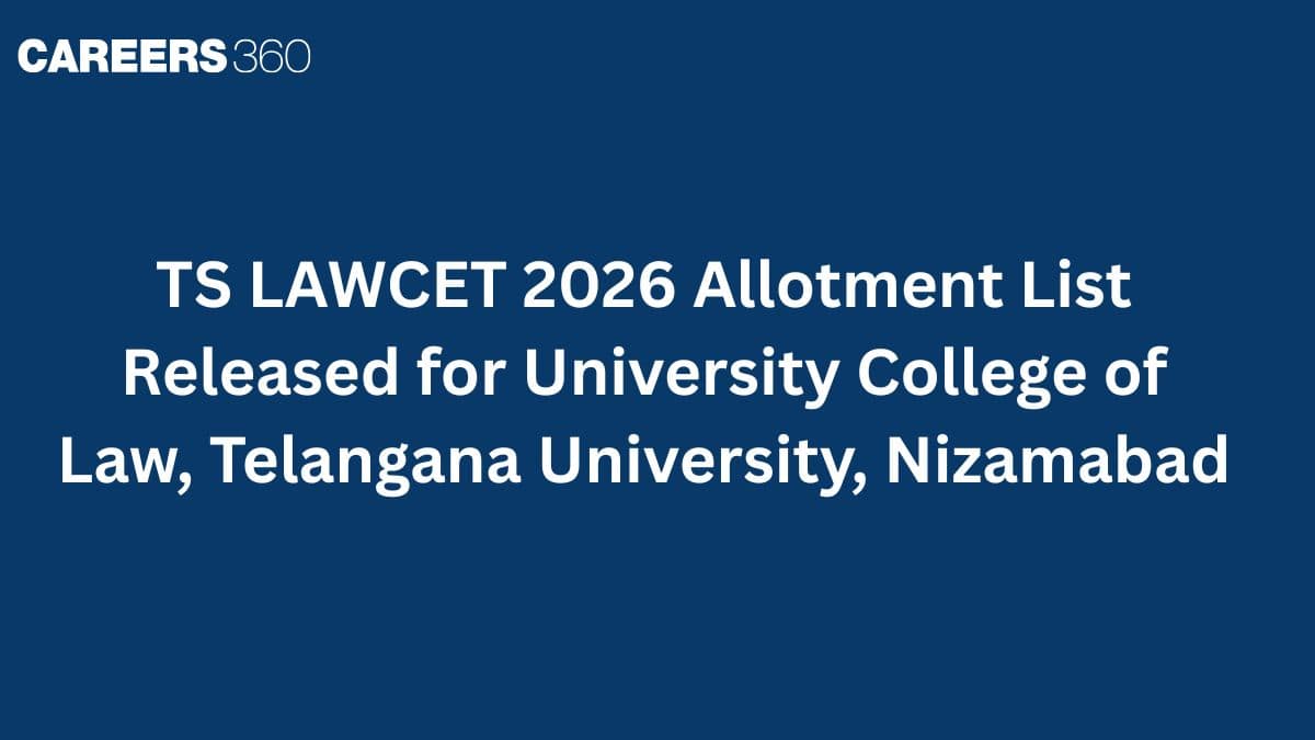 TS LAWCET 2026 Allotment List Released for University College of Law, Telangana University, Nizamabad