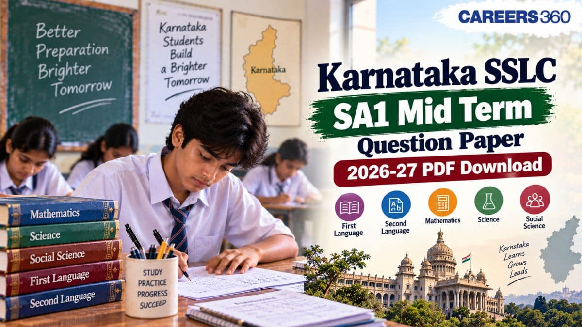 Karnataka SSLC Mid Term Exam Question Paper 2026-27 PDF:  SA 1 Answer Key & Solutions