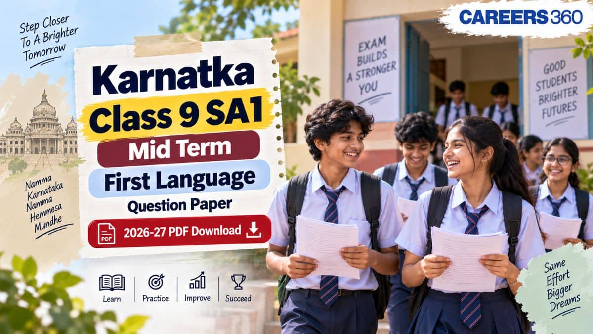 Karnataka Class 9 Mid Term First Language Question Papers 2026-27: SA 1 ...