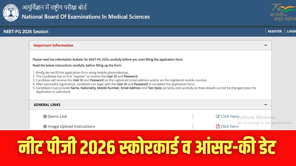 नीट पीजी 2026 परीक्षा में लगभग 2.66 लाख उम्मीदवार शामिल हुए। (इमेज-आधिकारिक वेबसाइट)