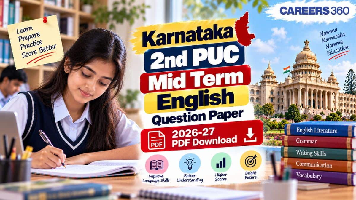 Karnataka SSLC Mid Term English Question Paper 2026-27 PDF - Download Answer Key & Solution