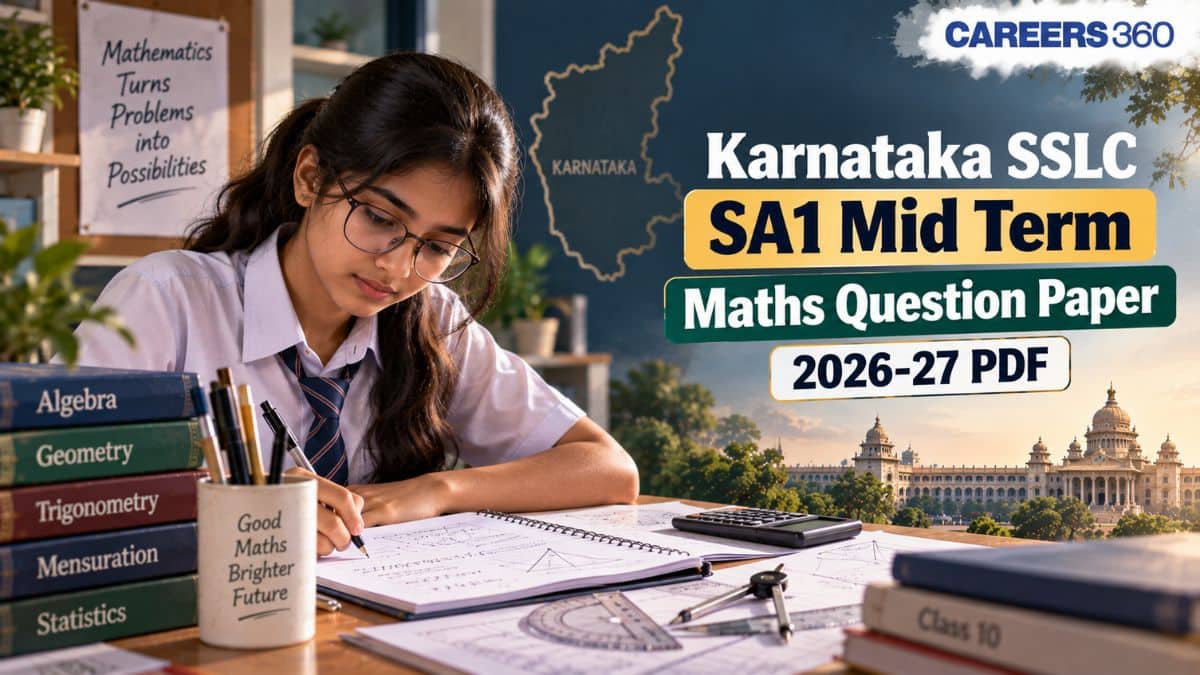 Karnataka SSLC Mid Term Maths Question Paper 2026-27 PDF - Download Answer Key & Solution