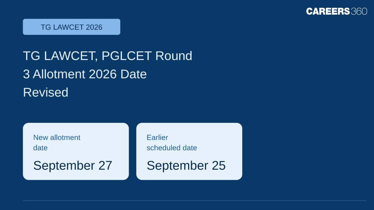 TG LAWCET, PGLCET Round 3 Allotment List 2026 Date Revised: Check details
