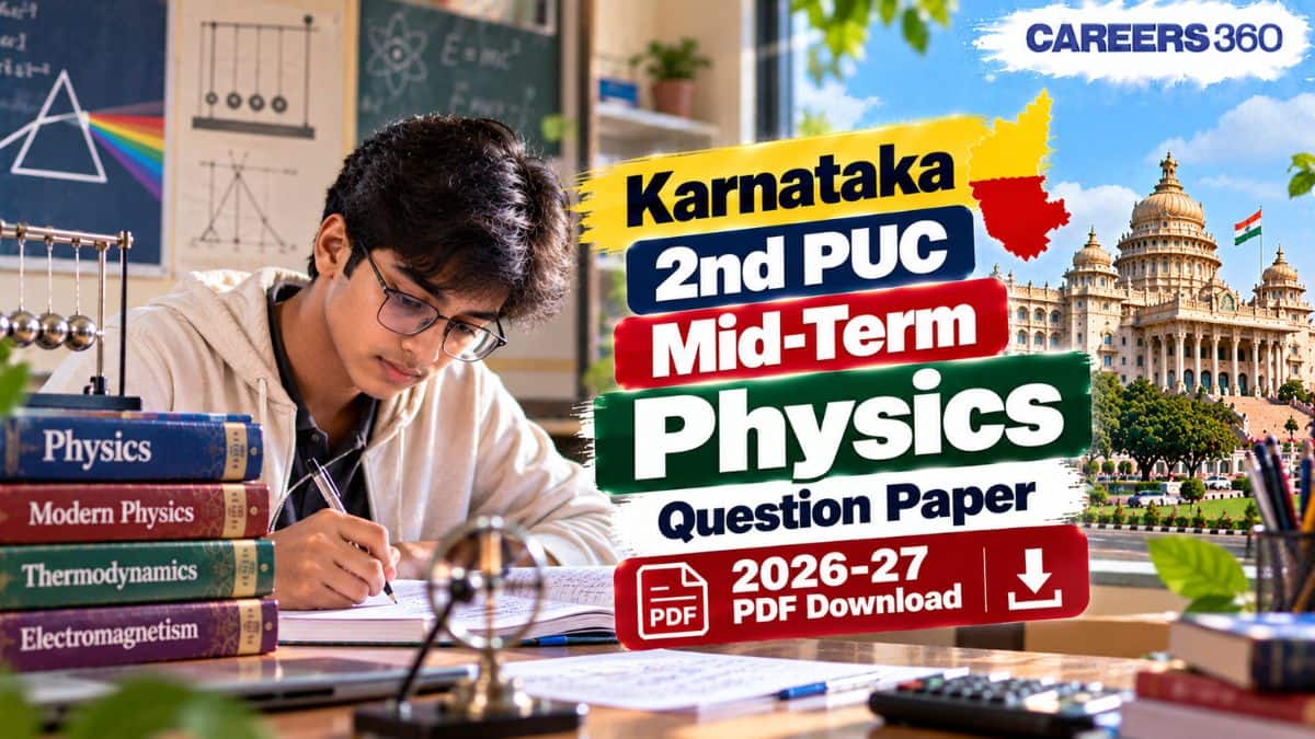 Karnataka 2nd PUC Mid-Term Physics Question Paper 2026-27 PDF - Download Answer Key
