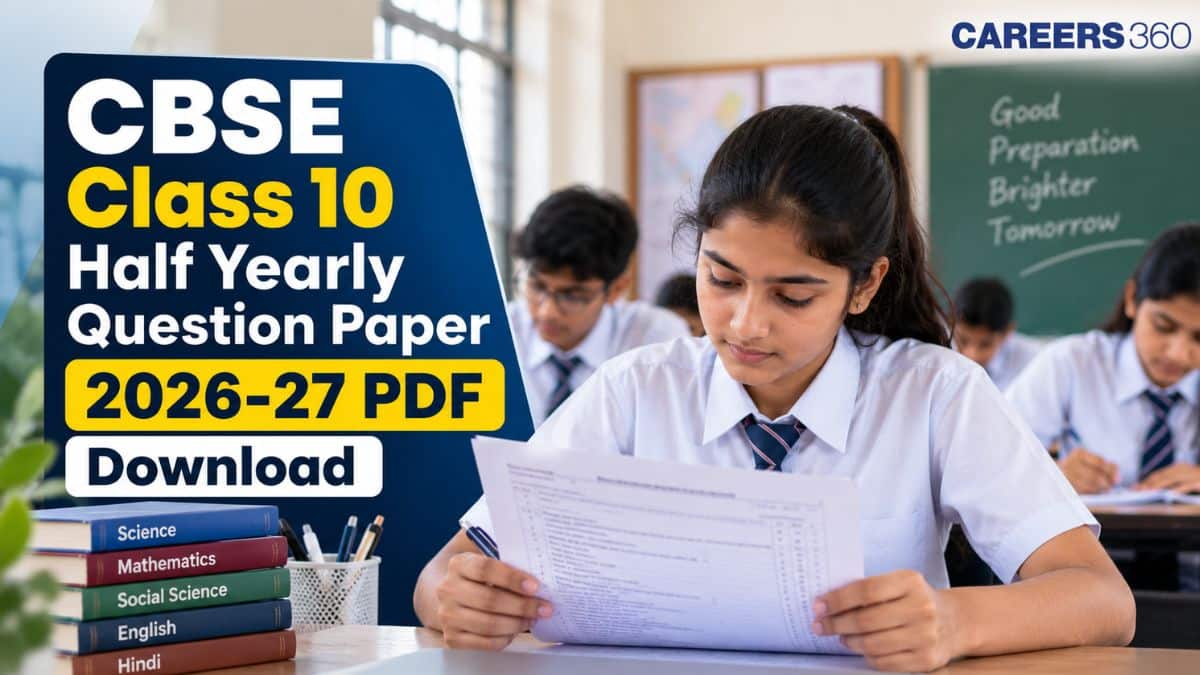 CBSE Class 10 Half Yearly Question Paper 2026 PDF - Maths, Science, English, Hindi, Social Science
