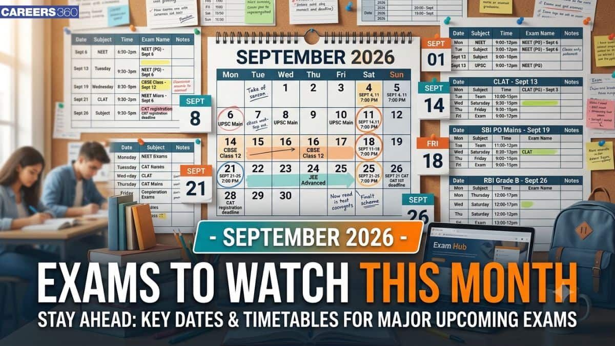 Government Competitive Exams to Watch This Month - September 2026
