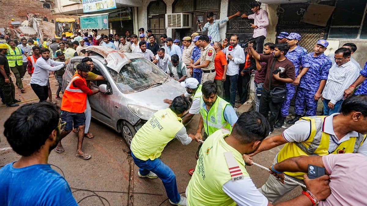 Delhi’s Satya Niketan witnessed building collapse on September 6 (Image: PTI)