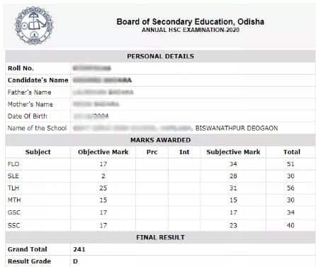 Odisha 10th Result 2021 (OUT) at orissaresults.nic.in - BSE Odisha ...