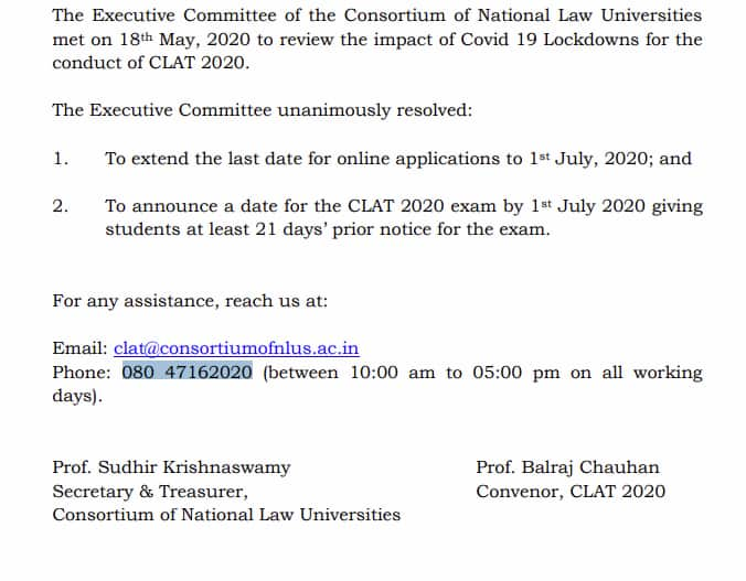 Notification_of_extension_CLAT_2020_pdf