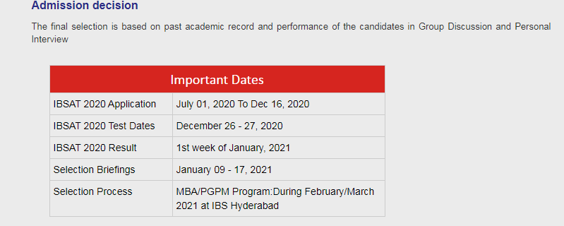 ibsat-2020-exam-dates