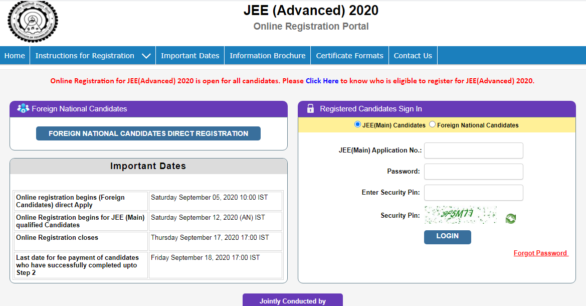 jee-advanced-registration-window