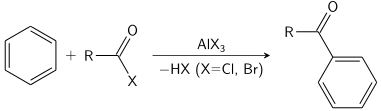 Benzene Friedel-Crafts acylation