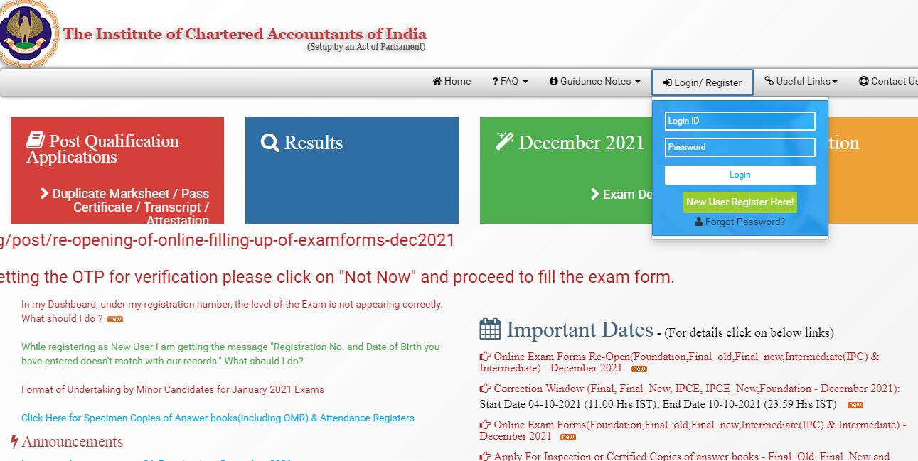 ICAI CA Admit Card 2021 December (Out) - Download Here, CA Foundation ...