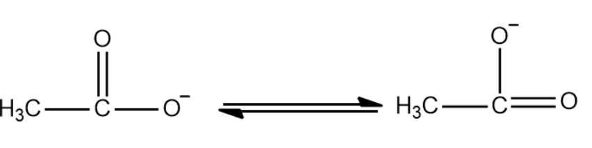 Resonance structure of CH3COOH (Acetic acid)