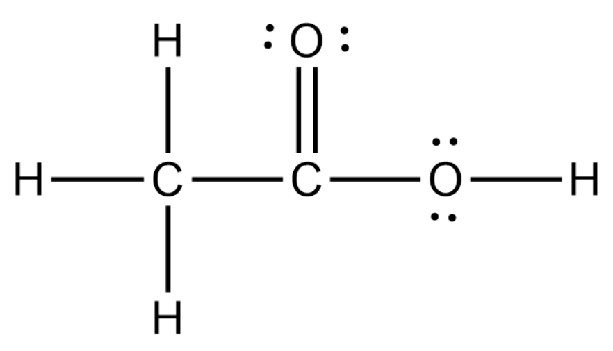Lewis structure of CH3COOH (Acetic acid)