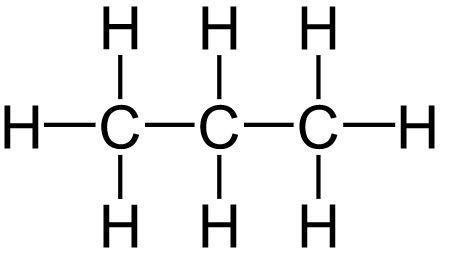 Propane Molecule (C3H8)