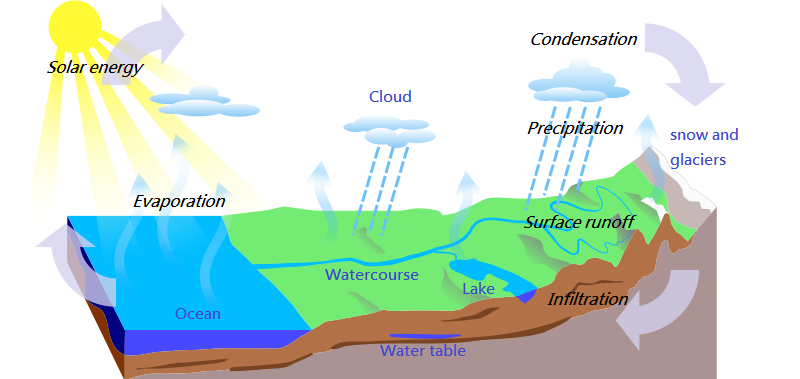 Condensation of the water cycle