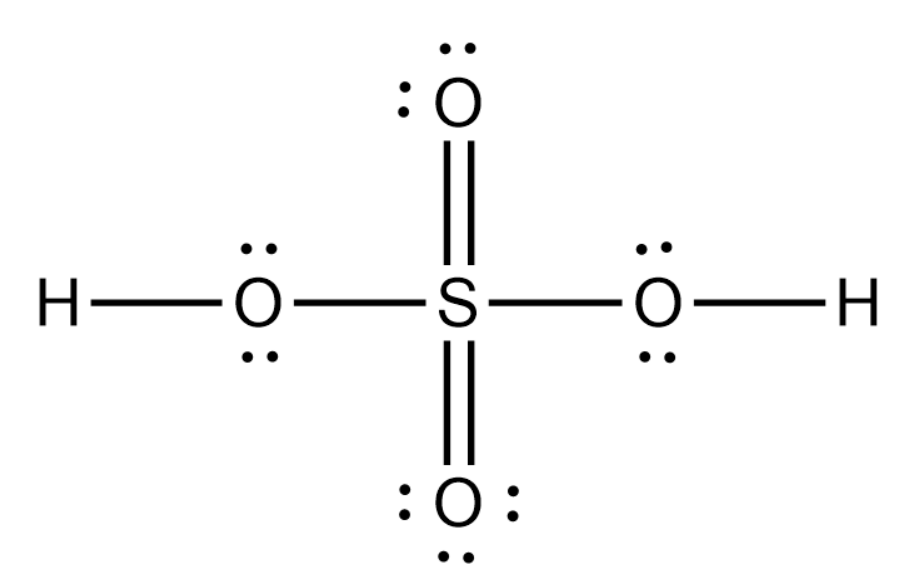 Lewis structure of H2SO4