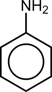 Figure showing the structure of aniline
