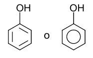 Figure showing the structure of phenol