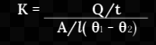 Coefficient of thermal conductivity