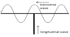Wave illustration of longitudinal and transverse waves