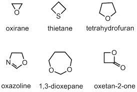 Oxirane, thietane, tetrahydrofuran, oxazoline, 1, 3-dioxepane, oxetan-2-one