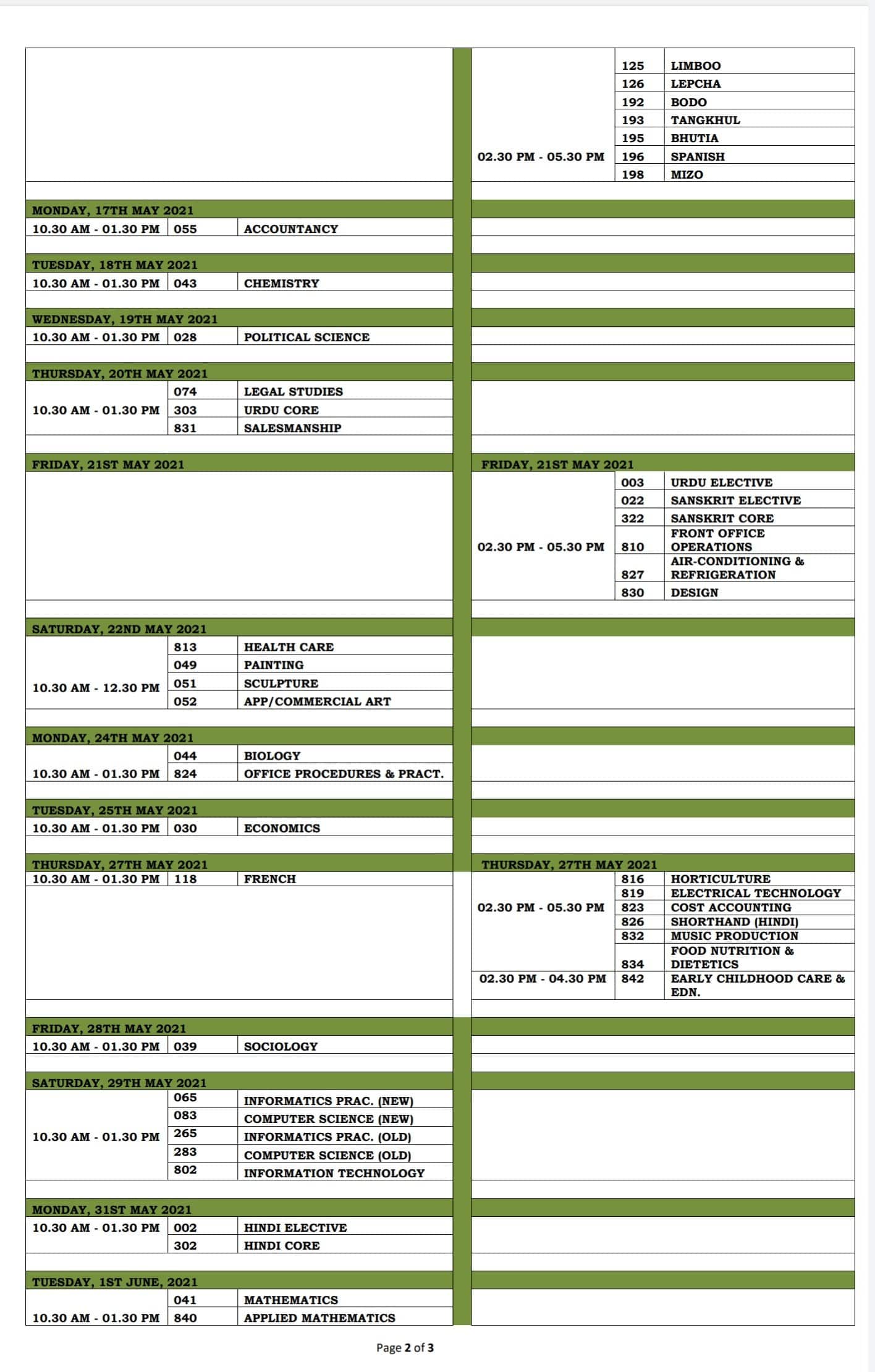 Cbse Date Sheet 2021 Live Updates Class 10 12 Time Table Released Check Here