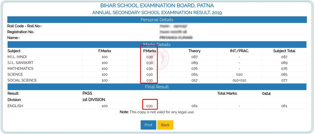 Bseb 10th Result 2021 Know Bihar Board Passing Marks Here 1356