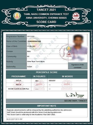 TANCET Result 2023 (OUT) - Score Card, Mark Sheet, Cutoff at tancet .annauniv.edu