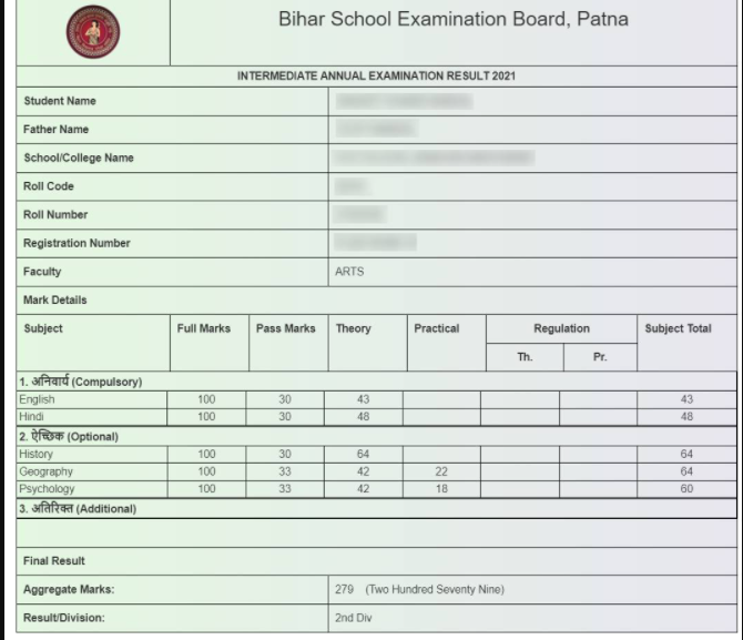 Bihar Board 12th Result 2022 Declared Direct Links To Download Marksheet Bseb Inter Result At