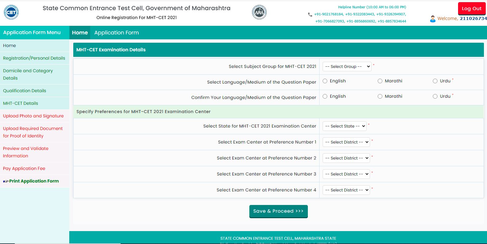 Mht Cet 2023 Form Fees Printable Forms Free Online