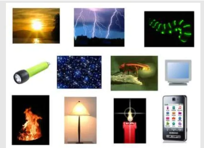 Sources of Light/ Sources of Light images 
Light objects pictures 