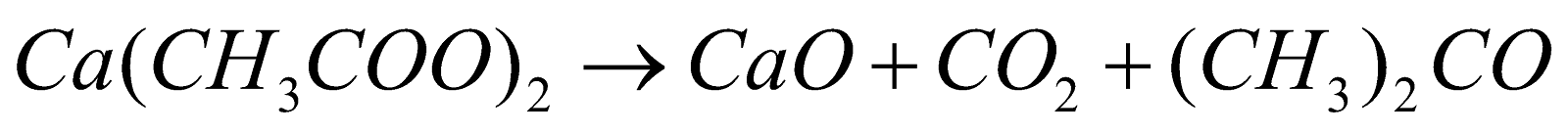 ketonic decarboxylation of calcium