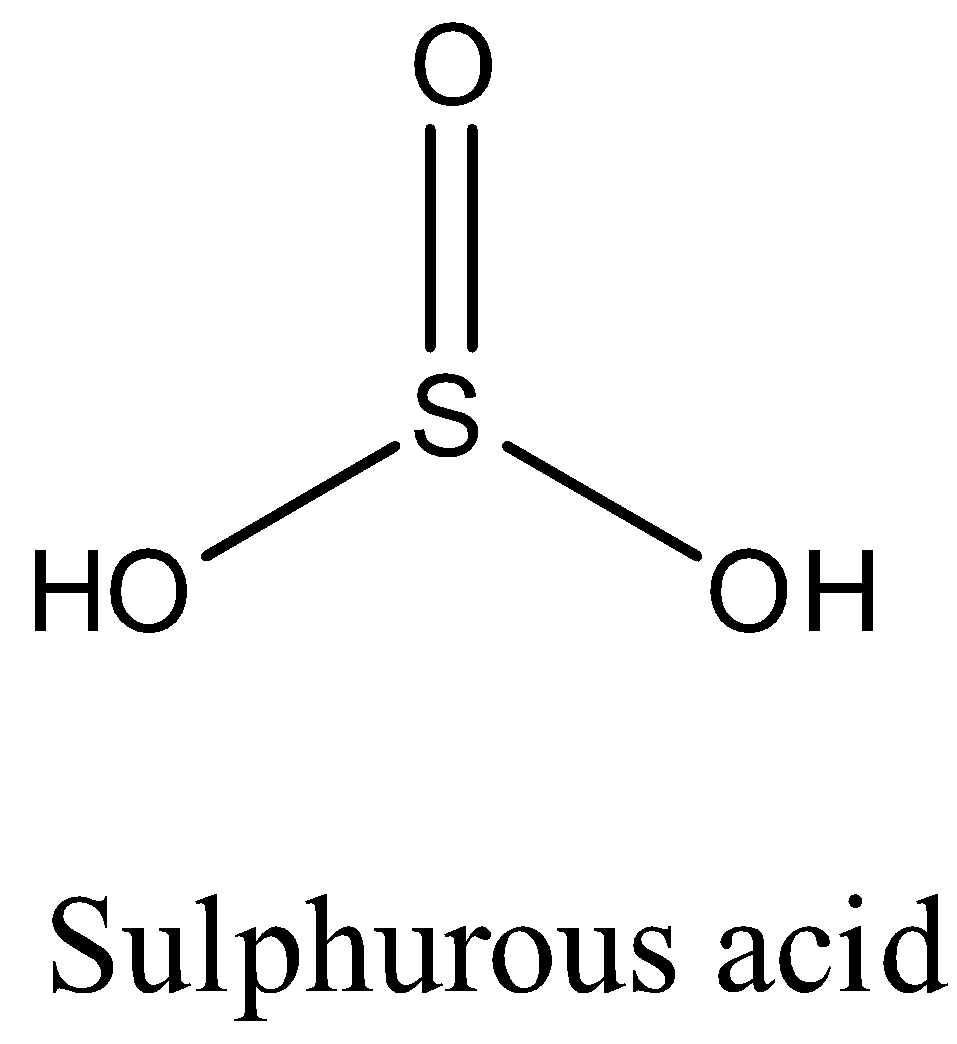 Structure of Sulphurous acid